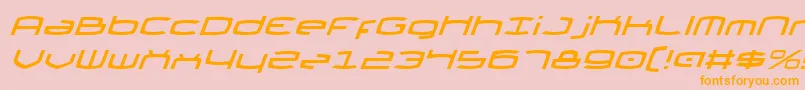 ThundergodIiItalic Font – Orange Fonts on Pink Background
