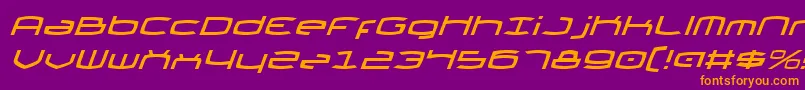 ThundergodIiItalic Font – Orange Fonts on Purple Background