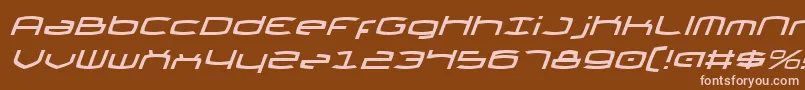 ThundergodIiItalic Font – Pink Fonts on Brown Background