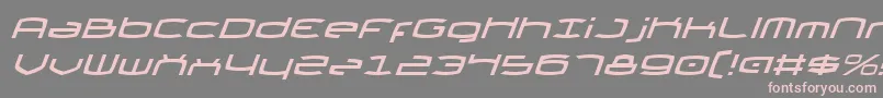 ThundergodIiItalic-Schriftart – Rosa Schriften auf grauem Hintergrund