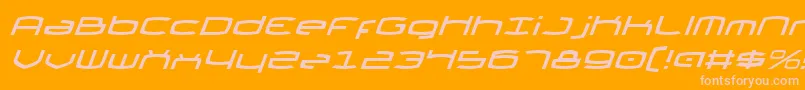 ThundergodIiItalic Font – Pink Fonts on Orange Background