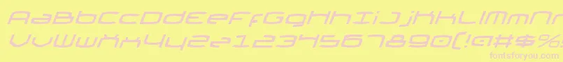 More about ThundergodIiItalic Font ThundergodIiItalic Font – Pink Fonts on Yellow Background