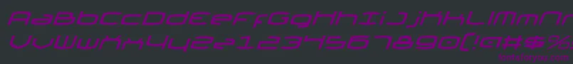 ThundergodIiItalic Font – Purple Fonts on Black Background