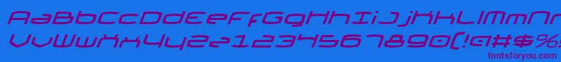 ThundergodIiItalic Font – Purple Fonts on Blue Background