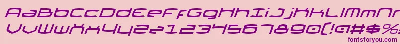 ThundergodIiItalic Font – Purple Fonts on Pink Background