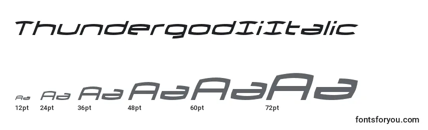 ThundergodIiItalic Font Sizes
