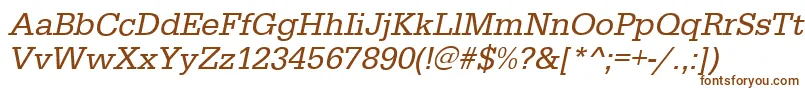 EgyptiennestdItalic Font – Brown Fonts on White Background