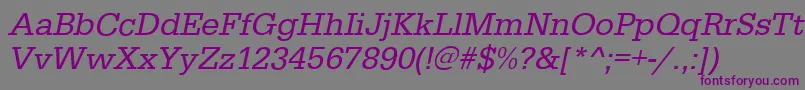 More about EgyptiennestdItalic Font EgyptiennestdItalic Font – Purple Fonts on Gray Background