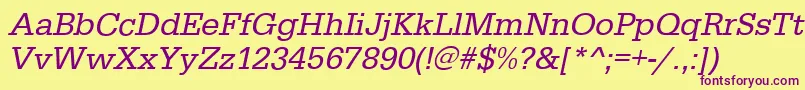 More about EgyptiennestdItalic Font EgyptiennestdItalic Font – Purple Fonts on Yellow Background