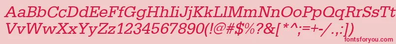 Saiba mais sobre a fonte EgyptiennestdItalic Fonte EgyptiennestdItalic – fontes vermelhas em um fundo rosa