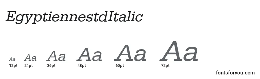 Размеры шрифта EgyptiennestdItalic