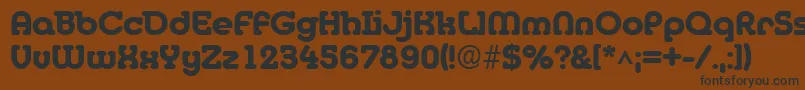 フォントMediaBold – 黒い文字が茶色の背景にあります