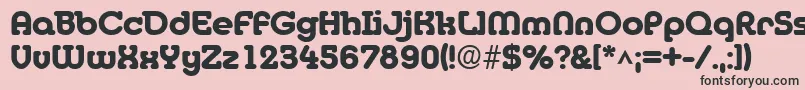 フォントMediaBold – ピンクの背景に黒い文字