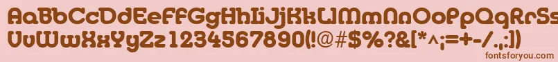 MediaBold Font – Brown Fonts on Pink Background