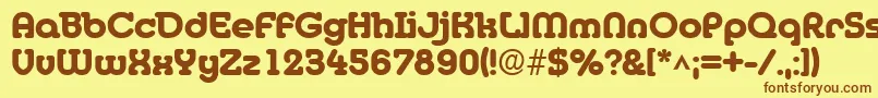 MediaBold Font – Brown Fonts on Yellow Background