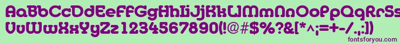 MediaBold Font – Purple Fonts on Green Background