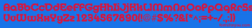 MediaBold Font – Red Fonts on Blue Background