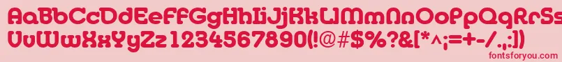 MediaBold Font – Red Fonts on Pink Background