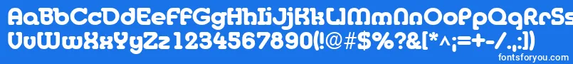 フォントMediaBold – 青い背景に白い文字