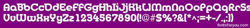 フォントMediaBold – 紫の背景に白い文字