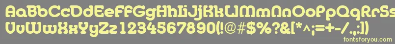 MediaBold Font – Yellow Fonts on Gray Background