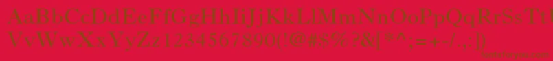 Oldstyle7std Font – Brown Fonts on Red Background
