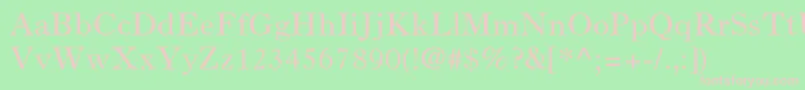 Oldstyle7std Font – Pink Fonts on Green Background