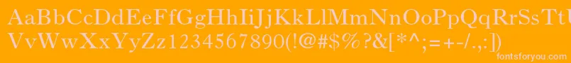 Oldstyle7std Font – Pink Fonts on Orange Background