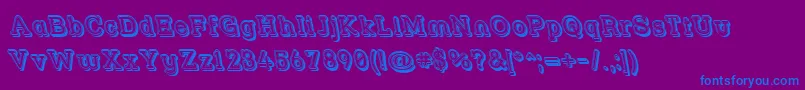 Strslfor Font – Blue Fonts on Purple Background