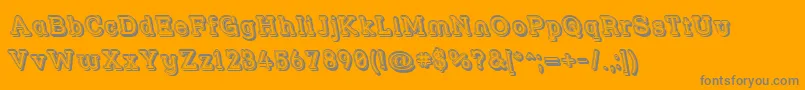 Strslfor-Schriftart – Graue Schriften auf orangefarbenem Hintergrund