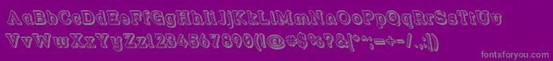 Strslfor-Schriftart – Graue Schriften auf violettem Hintergrund