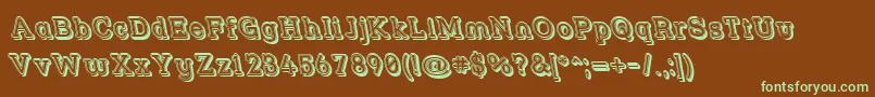 Strslfor Font – Green Fonts on Brown Background