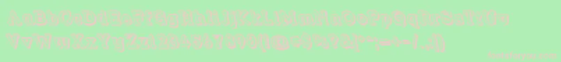 Шрифт Strslfor – розовые шрифты на зелёном фоне
