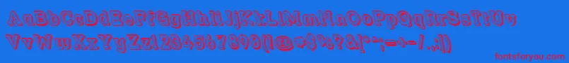 Strslfor Font – Red Fonts on Blue Background