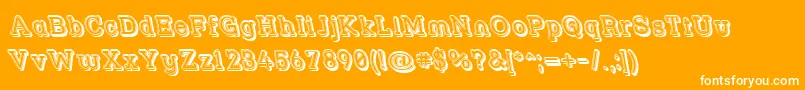 Strslfor Font – White Fonts on Orange Background