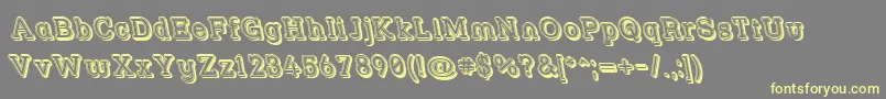Strslfor-Schriftart – Gelbe Schriften auf grauem Hintergrund