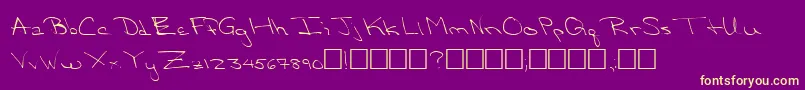 Victoriassecret Font – Yellow Fonts on Purple Background