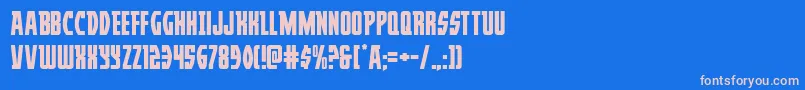 フォントProwler – ピンクの文字、青い背景