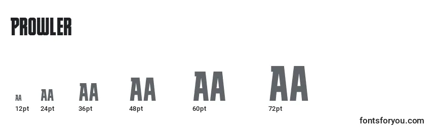 Prowler Font Sizes