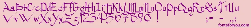 Princesssw Font – Purple Fonts on Pink Background