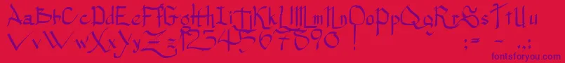 Princesssw Font – Purple Fonts on Red Background