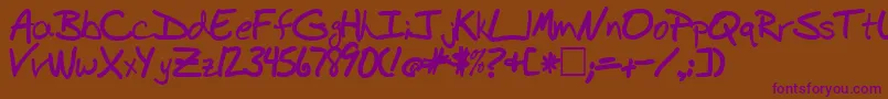 Budhand2 Font – Purple Fonts on Brown Background