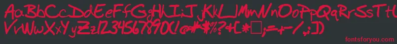 Budhand2 Font – Red Fonts on Black Background