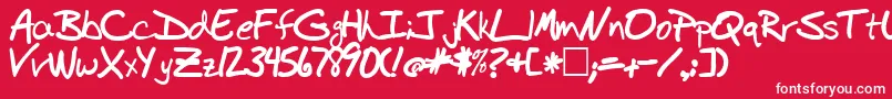 Budhand2 Font – White Fonts on Red Background