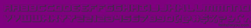 Gearhead3D-Schriftart – Schwarze Schriften auf violettem Hintergrund