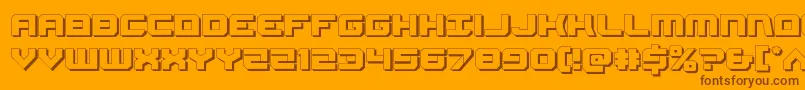 Шрифт Gearhead3D – коричневые шрифты на оранжевом фоне