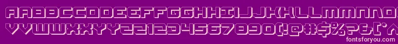 Gearhead3D Font – Pink Fonts on Purple Background