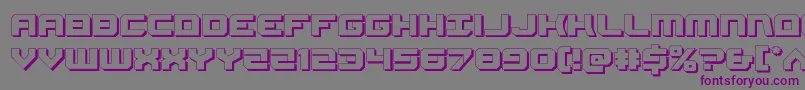 Gearhead3D-Schriftart – Violette Schriften auf grauem Hintergrund