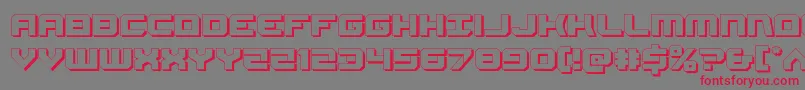 Шрифт Gearhead3D – красные шрифты на сером фоне
