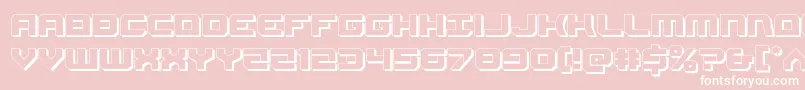 Gearhead3D Font – White Fonts on Pink Background